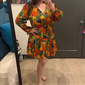 Farm Rio Vibrant fruit print Mini Dress